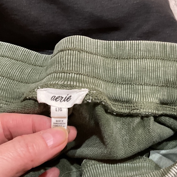 Aerie Olive Wide Leg Pants - Picture 3 of 3